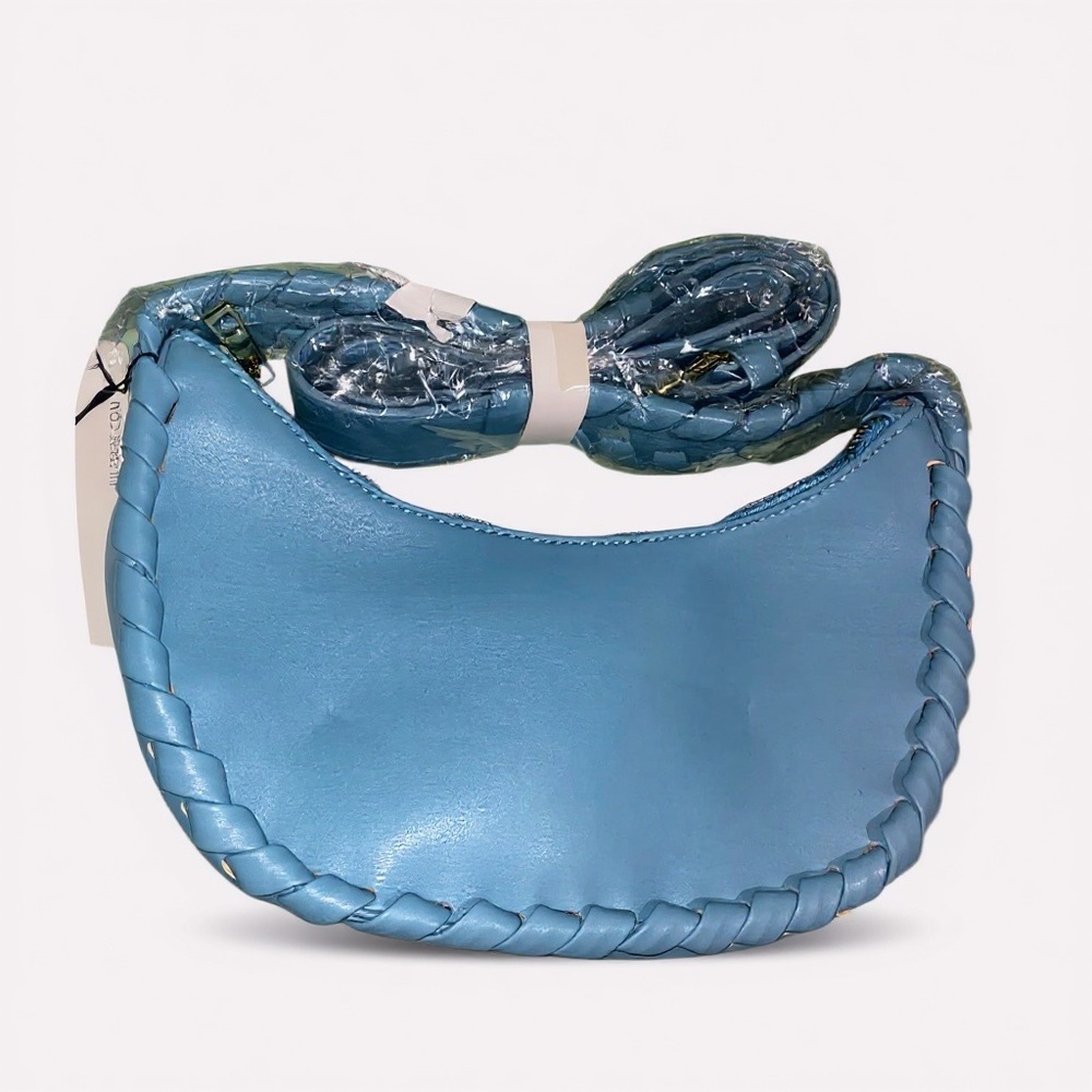 NWT Jules Kae Vegan Leather Whipstitch Hobo Shoulder‎ Bag Gift Stocking Stuffer